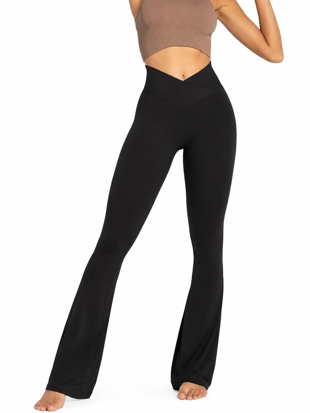 Sunzel black flare leggings size Small tall/long